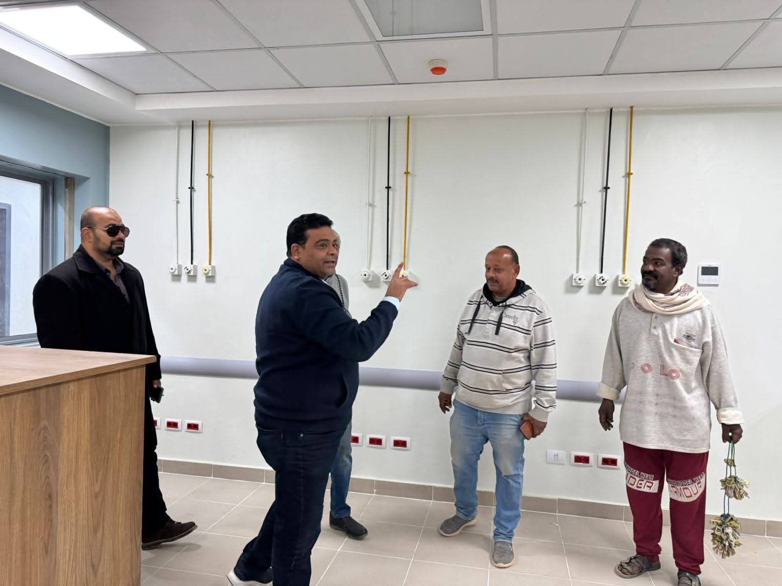 قرب تشغيل المستشفي.