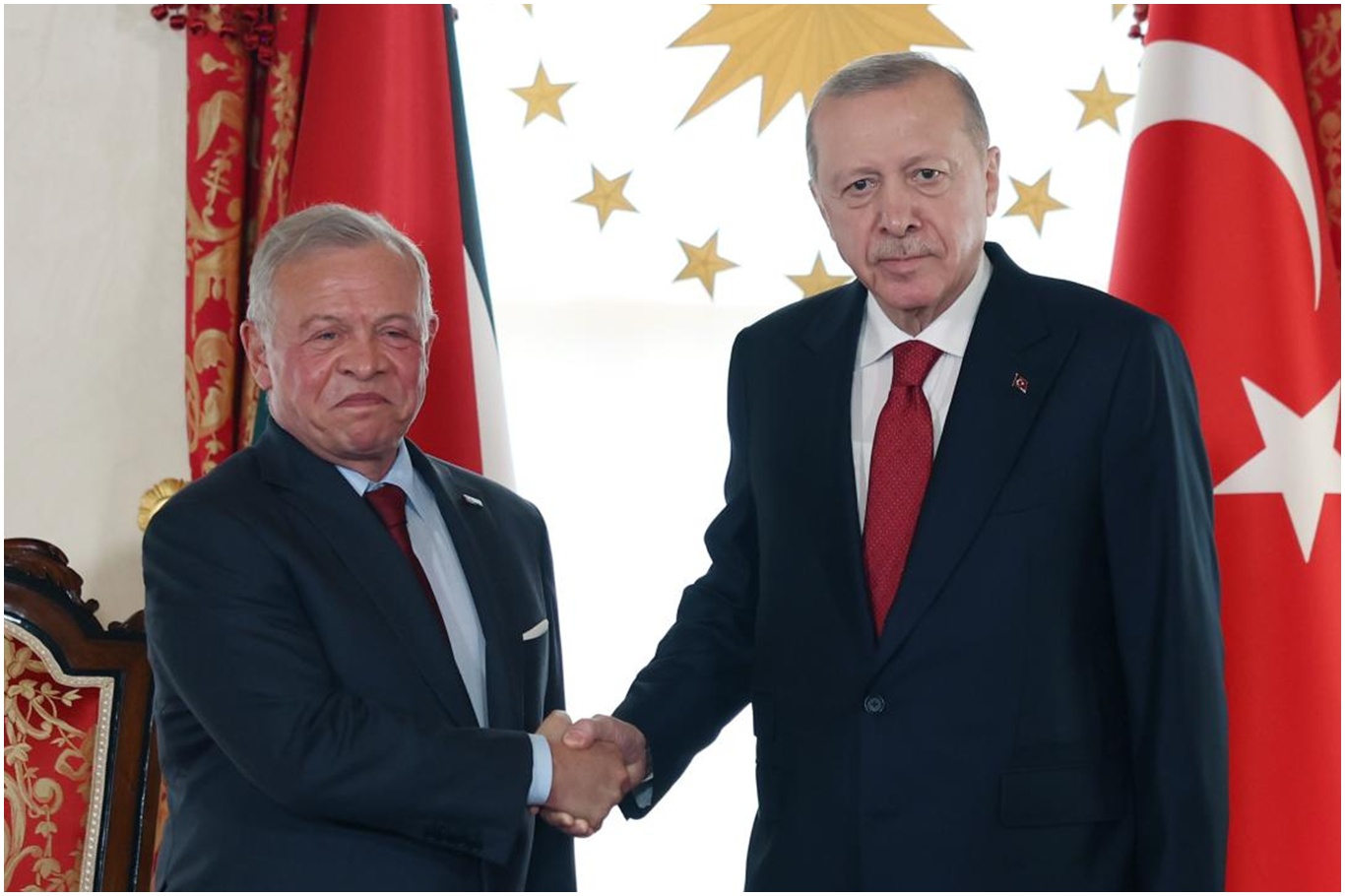 ملك الأردن عبدالله الثاني يلتقى رئيس تركيا رجب طيب أردوغان