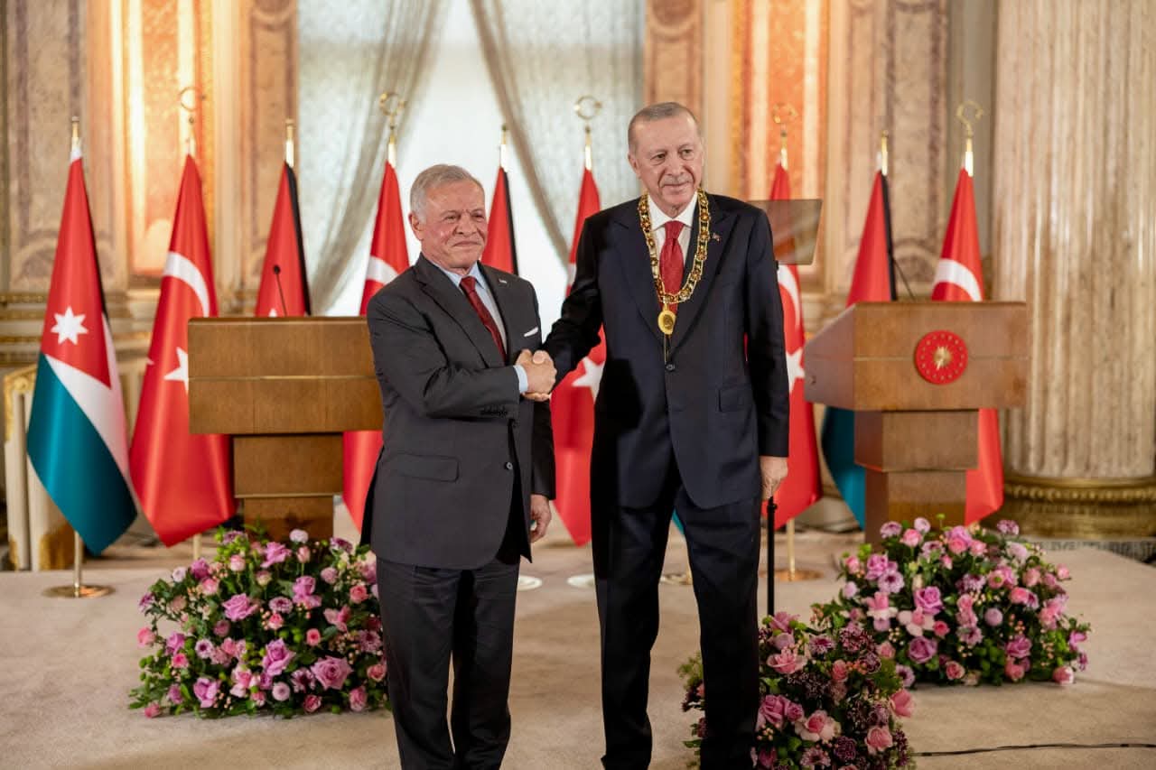 ملك الأردن عبدالله الثانى يلتقي رئيس تركيا رجب طيب أردوغان