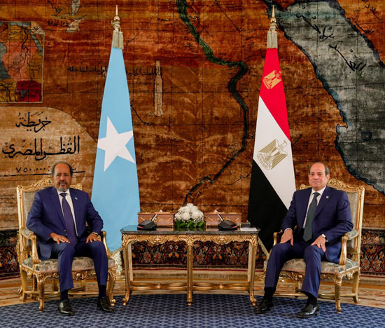 الرئيس السيسى والدكتور حسن شيخ محمود الرئيس السيسى والدكتور حسن شيخ محمود