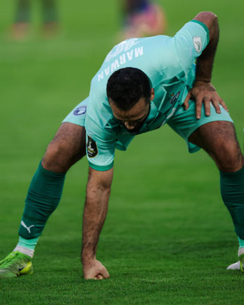 احتفال مروان حمدى بالهدف