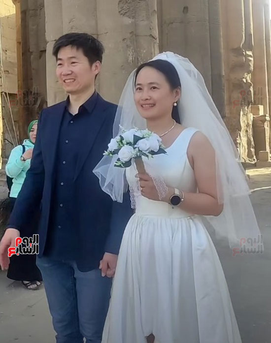 جانب-من-احتفال-سائحين-من-الصين-فى-معبد-الأقصر