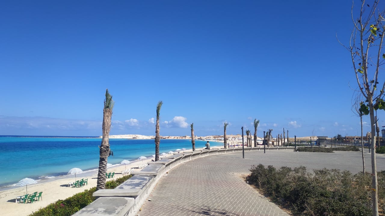 كورنيش مطروح بعد تطويره