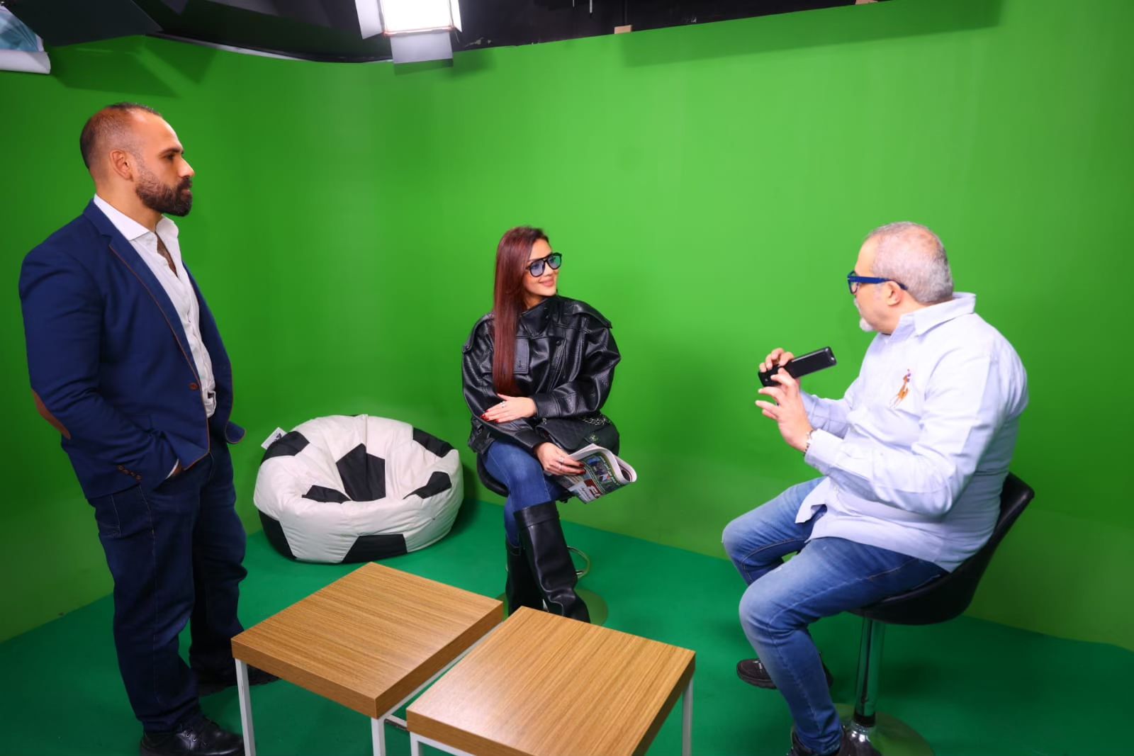 المخرج شادي عبد الونيس مع رضوى الشربيني