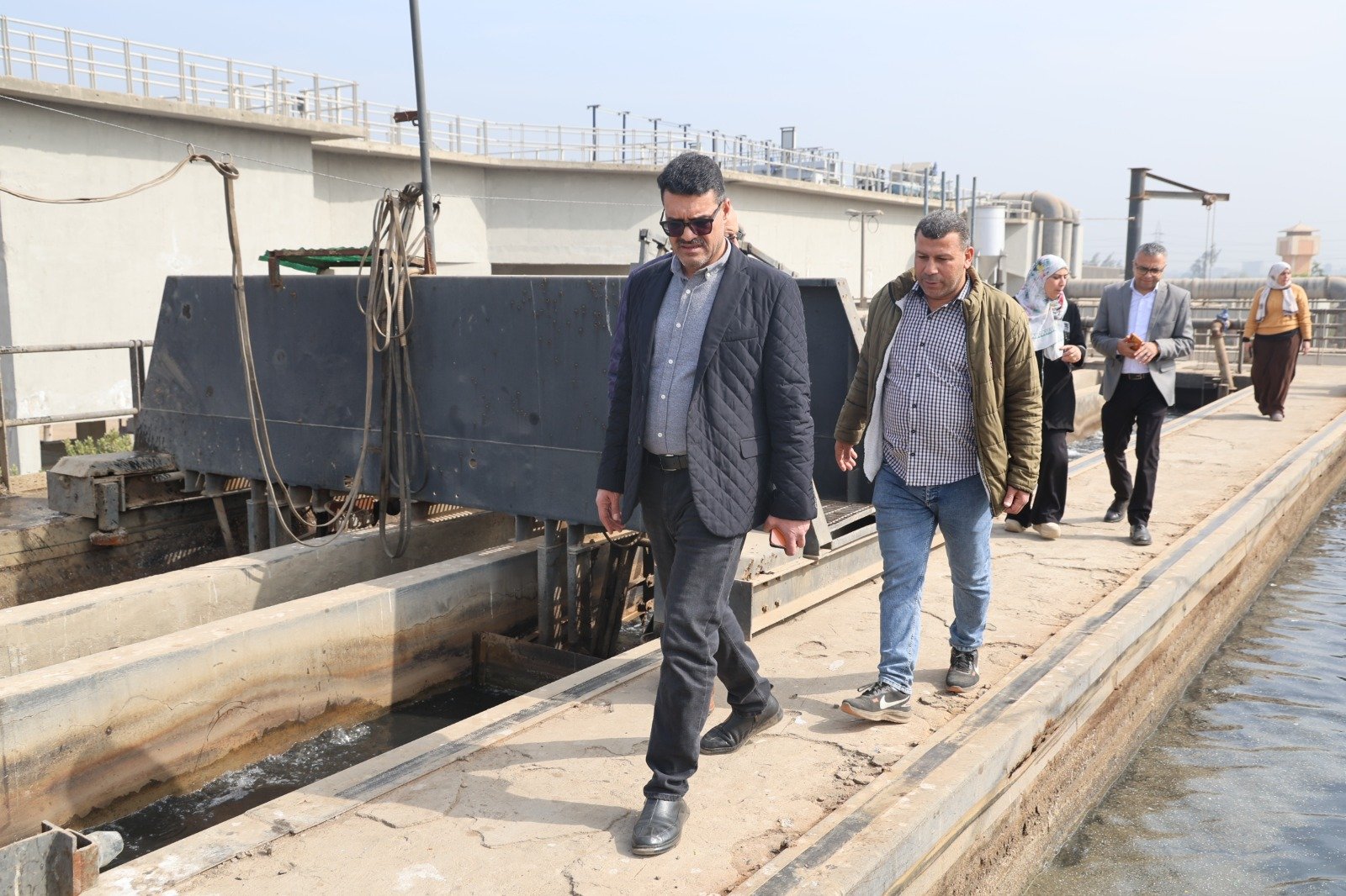 تفقد مراحل العمل بالمحطة