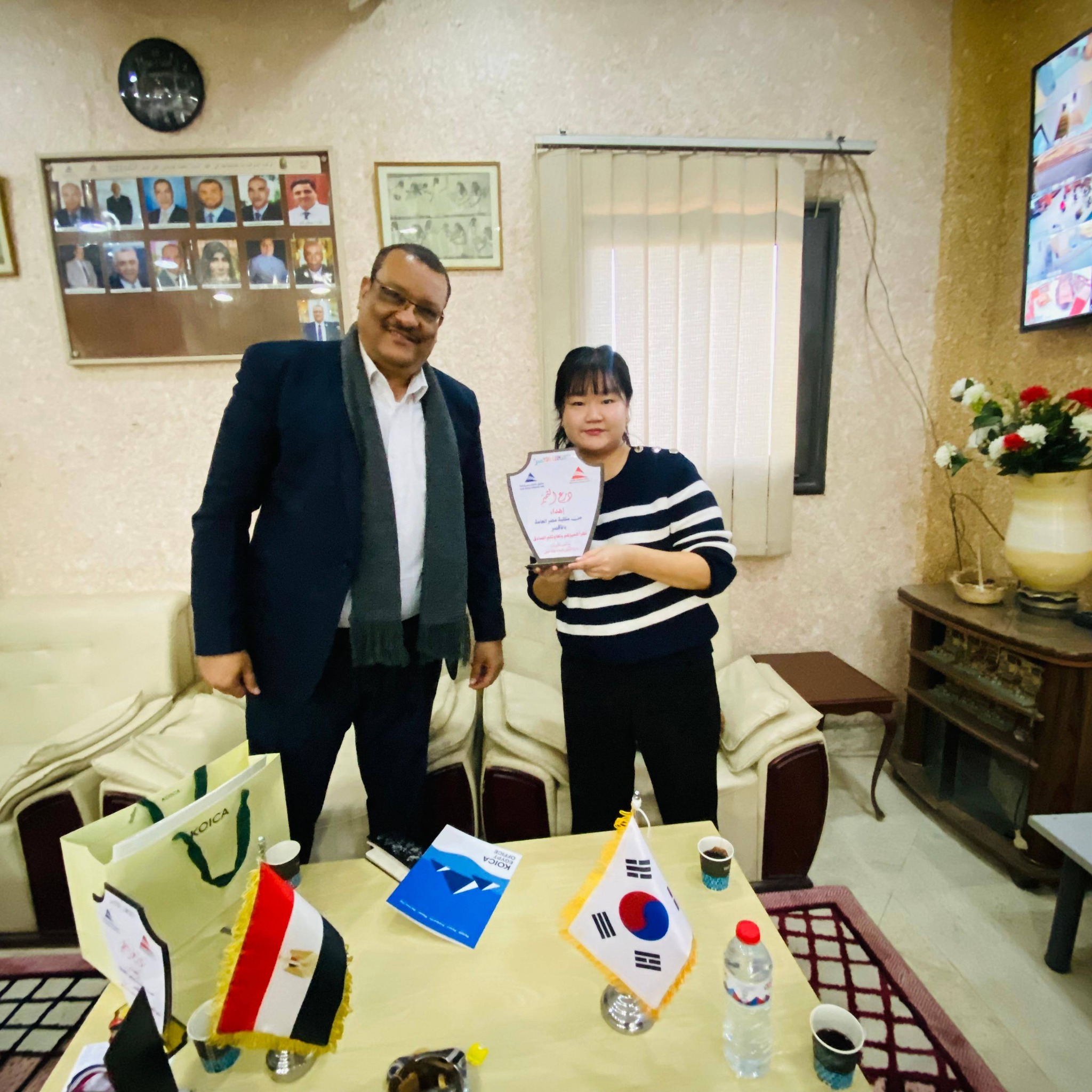 استقبال وفد برنامج الوكالة الدولية الكورية بمصر لتقديم منح برمجة وحاسب آلى