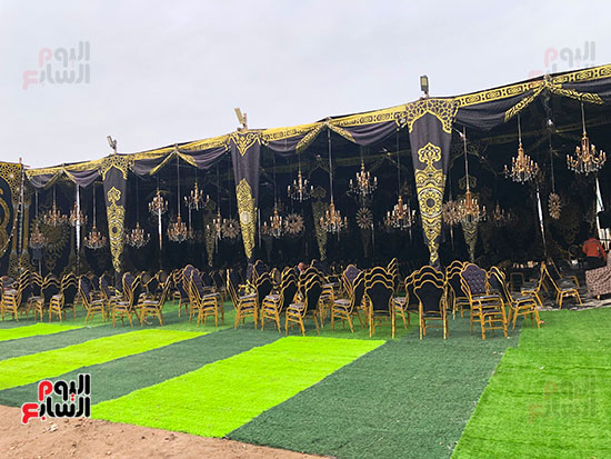 تجهيز-سرادق-عزاء-لاستقبال-المعزين-فى-جد-محمد-صلاح-بقرية-نجريج