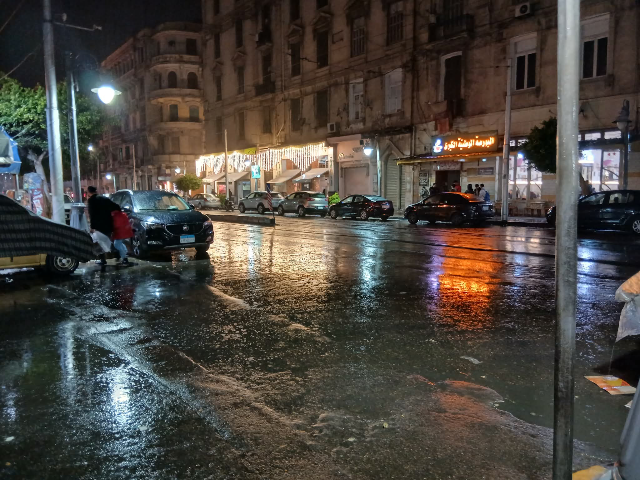 امطار غزيرة وانخفاض درجات الحرارة بالإسكندرية