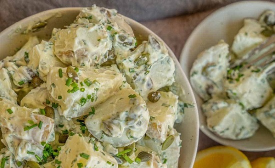 طريقة عمل سلطة بطاطس بالزبادي طريقة عمل سلطة بطاطس بالزبادي