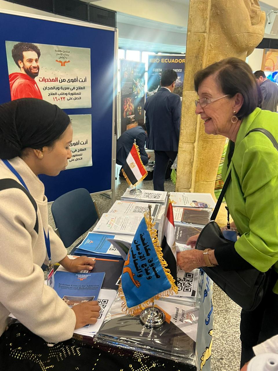 توافد ممثلى الدول على معرض صندوق مكافحة الإدمان بمقر منظمة الأمم المتحدة بفيينا