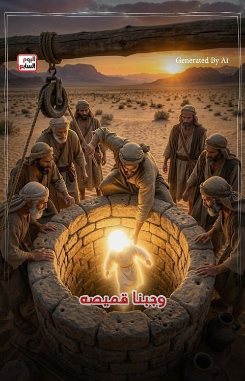 اخوة يوسف يلقوه فى البئر