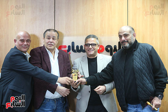 الكاتب الصحفي عبد الفتاح عبد المنعم رئيس تحرير اليوم السابع يكرم نجوم أولاد الراعي