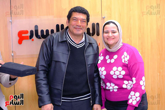 باسم سمرة مع الزميلة وداد خميس