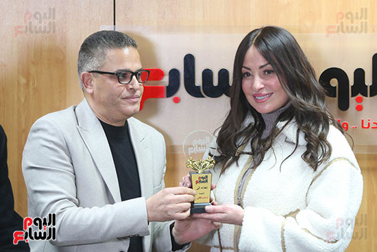 الكاتب الصحفي عبد الفتاح عبد المنعم رئيس تحرير اليوم السابع يكرم نجوم أولاد الراعي