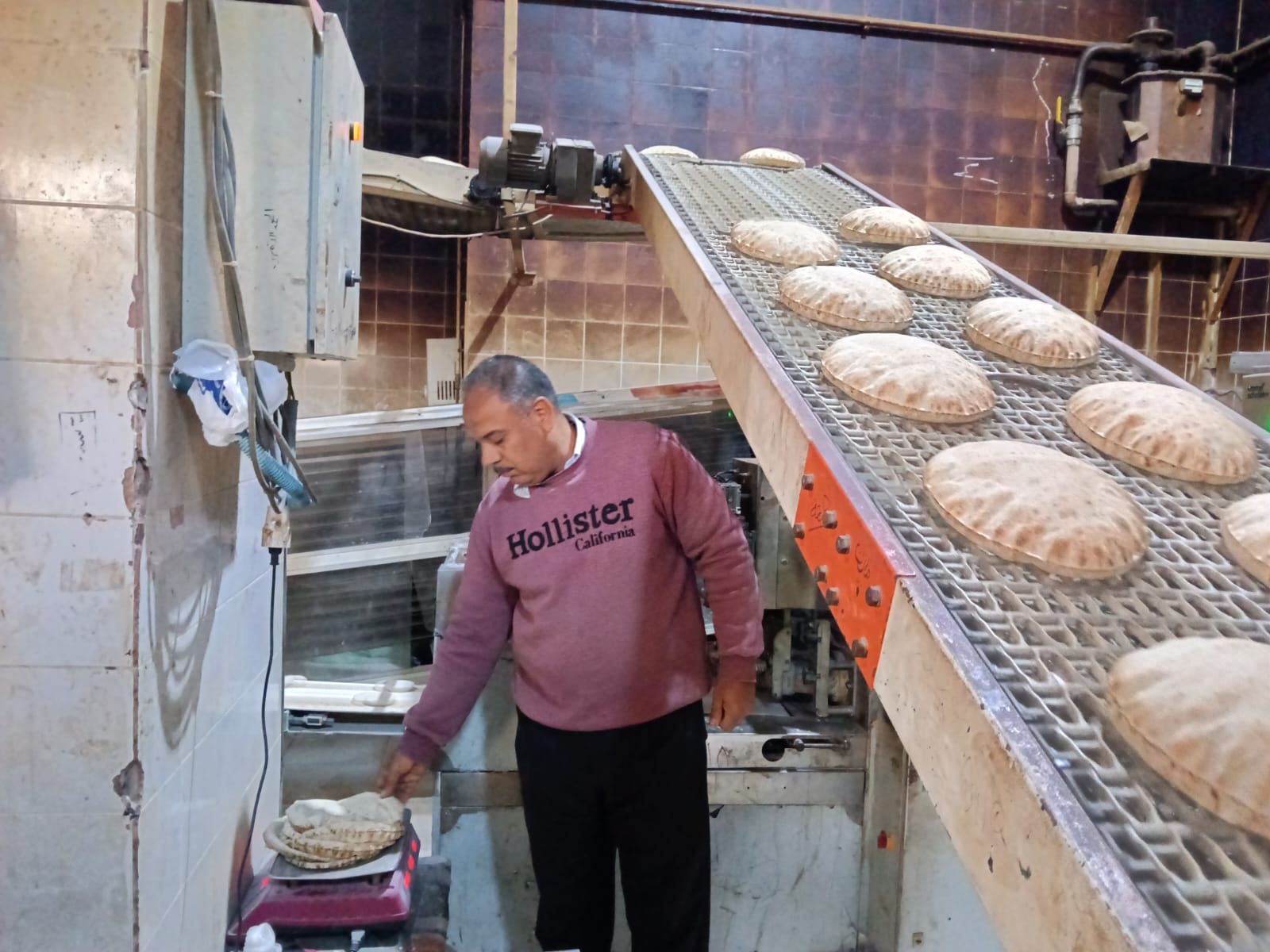 التأكد من وزن الأرغفة