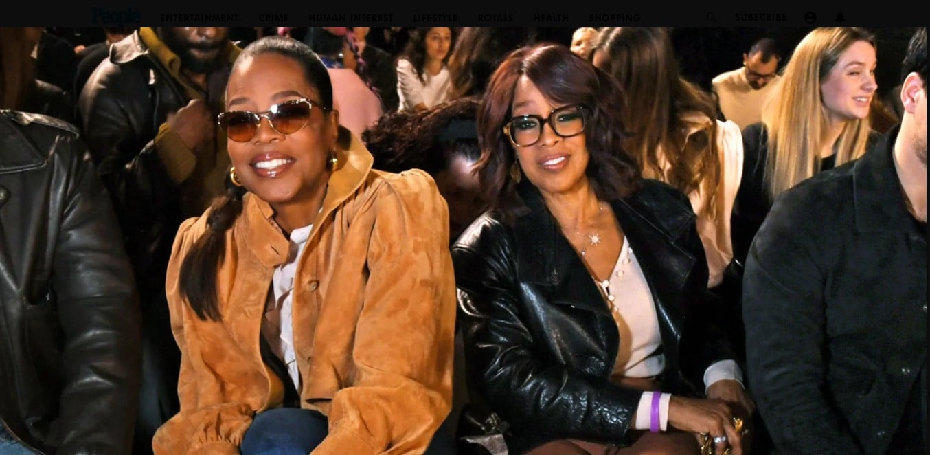 اوبرا وينفري وصديقتها غايل كينغ