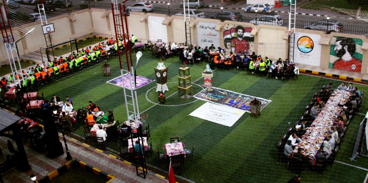 افطار جماعى داخل مركز العزيمة ببورفؤاد