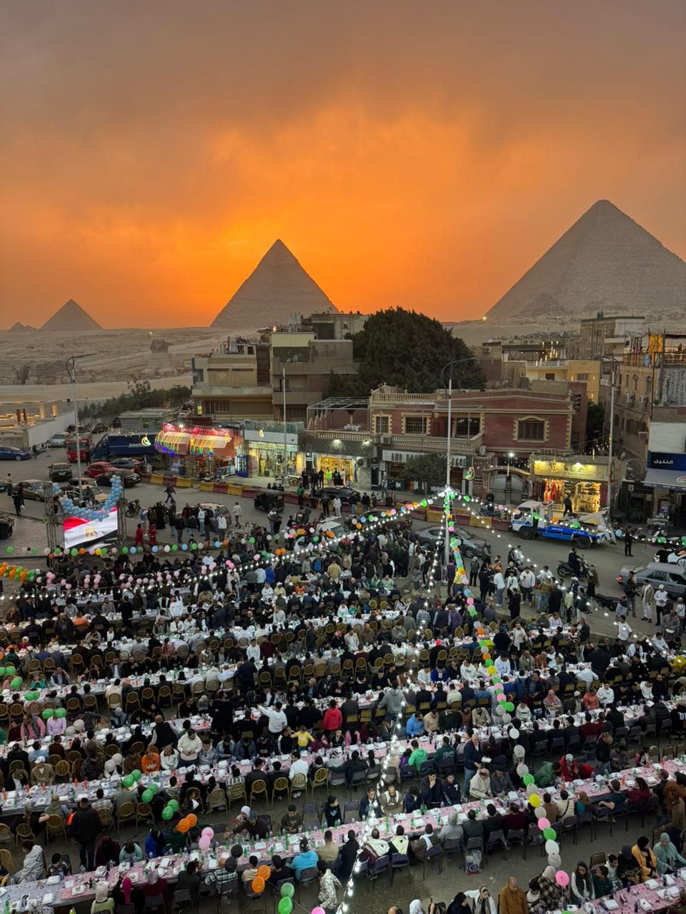 أهالى نزلة السمان ينظمون إفطارا جماعيا مبهرا (1)