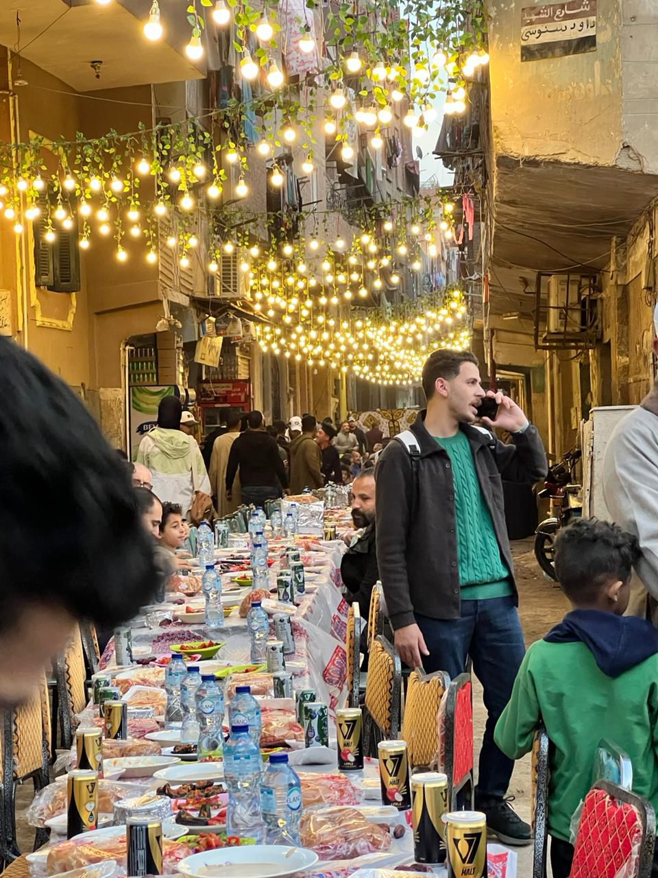 جانب من إفطار الأهالى