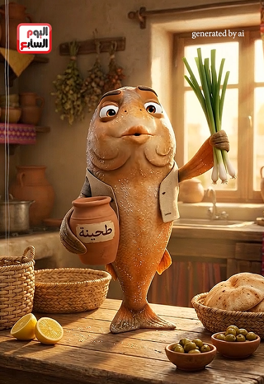 فسيخ بالبصل والطحينة