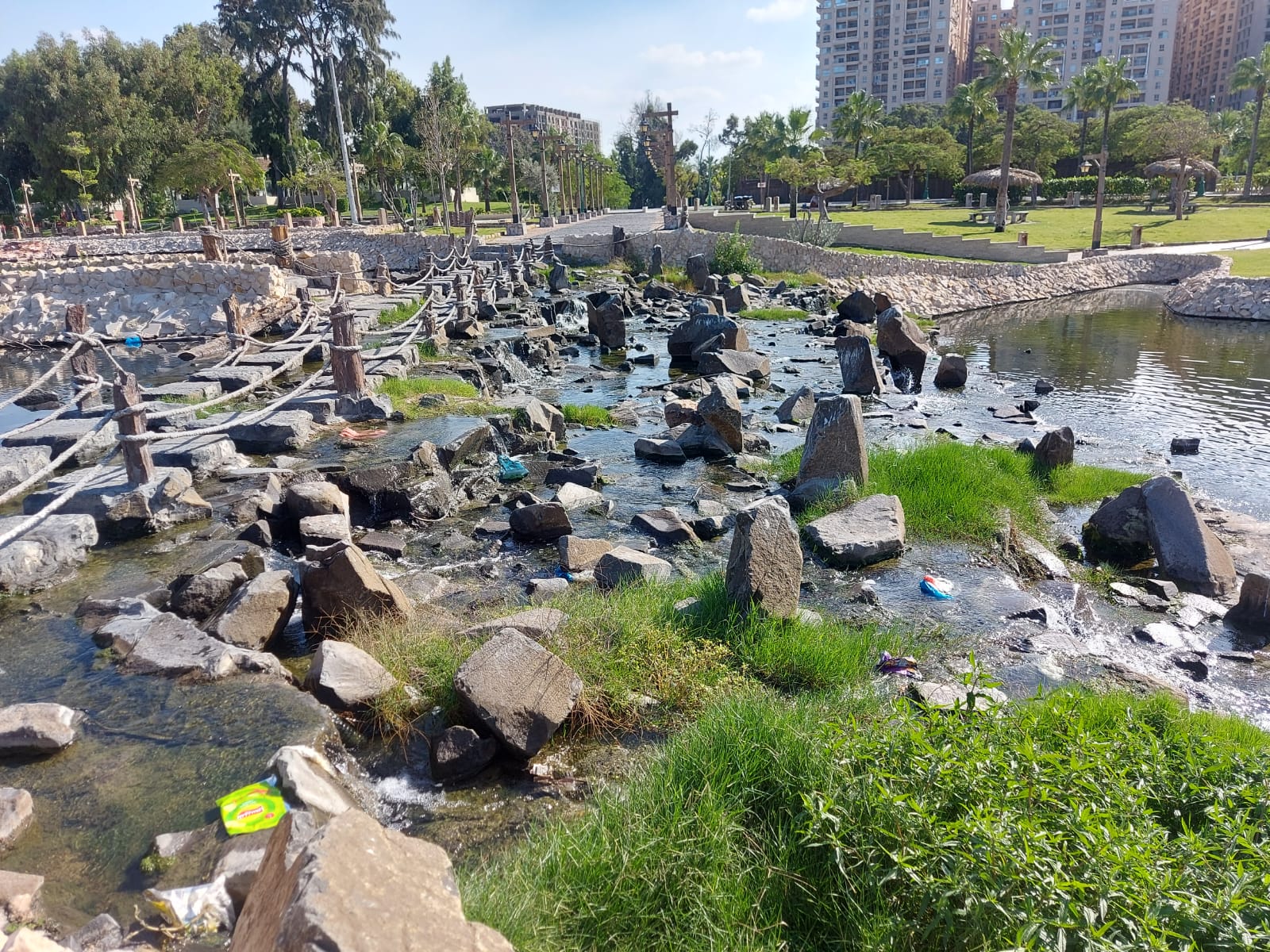 الشلال الاوسط فى حدائق المنتزه