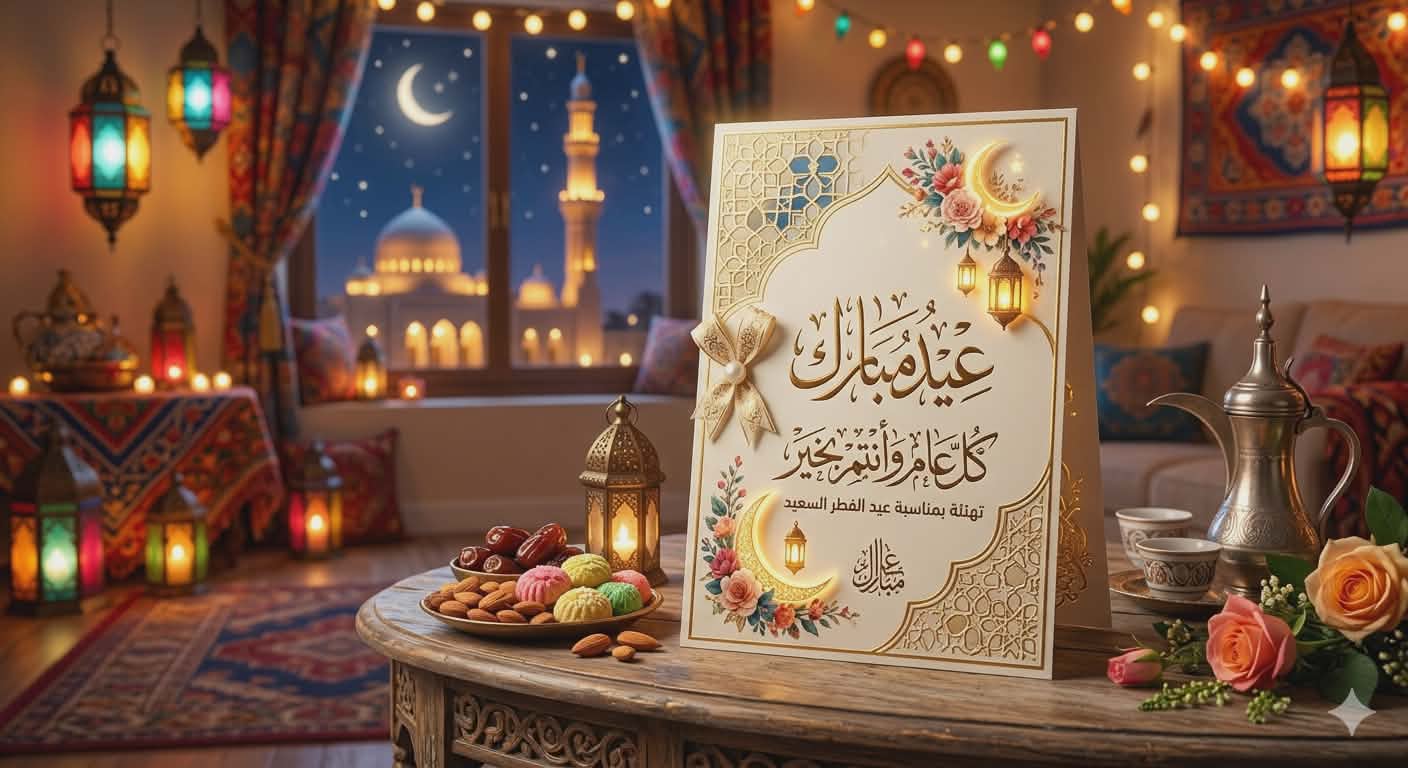 تهنئة عيد الفطر 2026 تهنئة عيد الفطر 2026