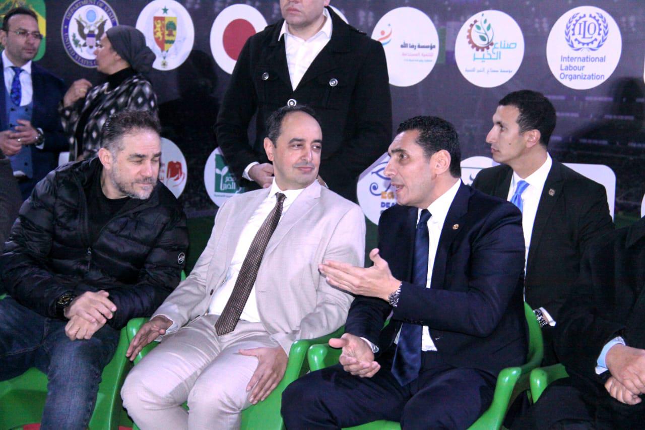 جوهر نبيل وزير الشباب والدكتور عمرو عثمان مدير صندوق مكافحة الإدمان