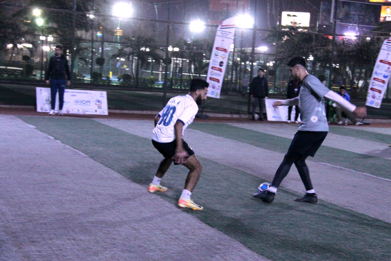 خلال فعاليات النسخة الرابعة من بطولة المجتمع المدنى لكرة القدم