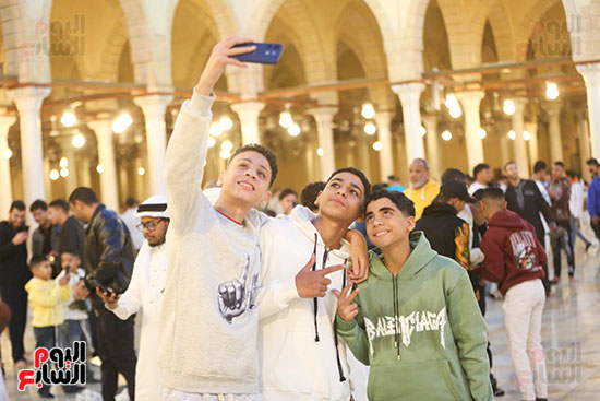 صلاة العيد فى مسجد عمرو بن العاص (16)