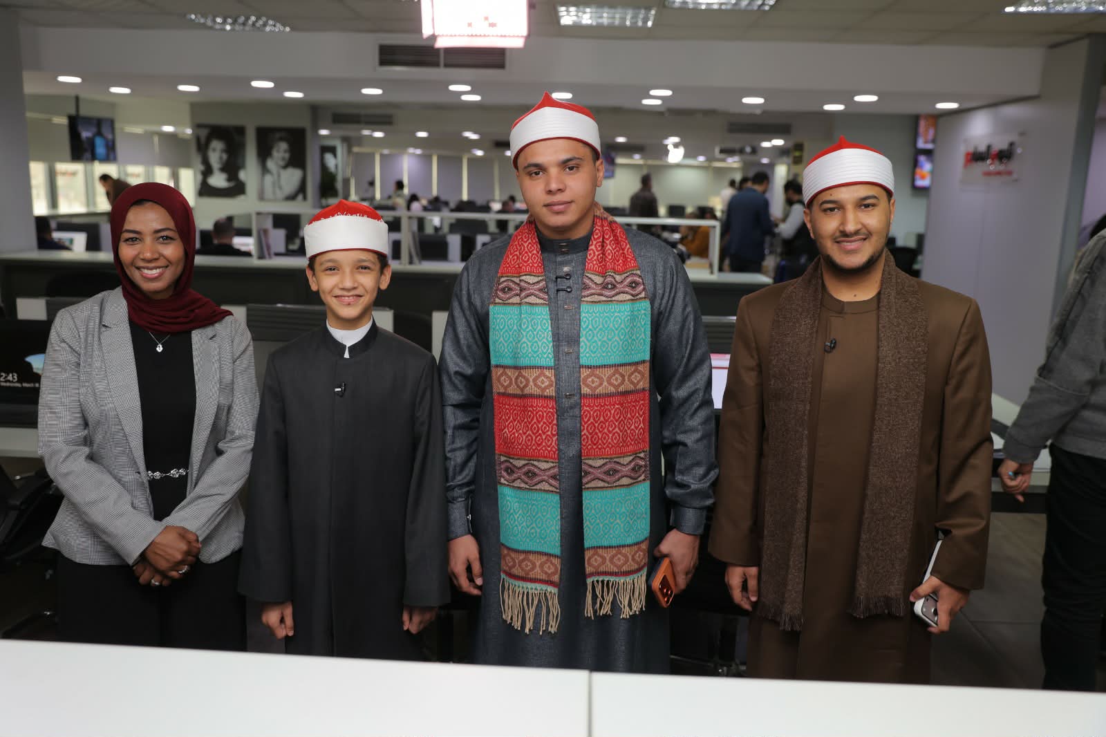 الفائزين مع الزميلة نهير عبد النبى