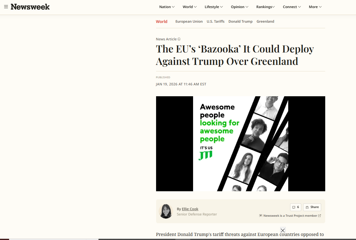 تقرير لنيوزويك حول الحرب الاقتصادية بين أوروبا وأمريكا