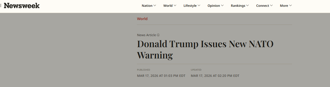 مجلة نيوزويك تتحدث عن توتر العلاقات بين ترامب والناتو