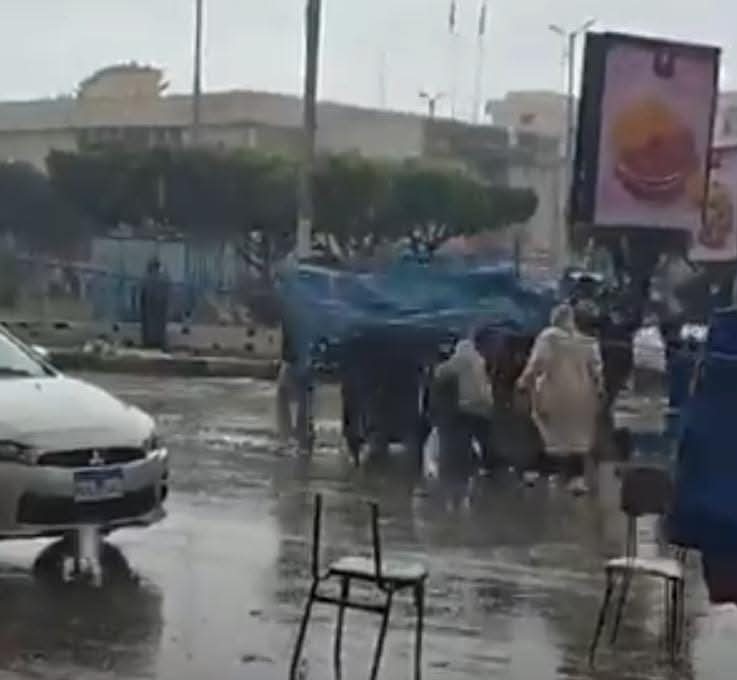 أمطار غزيرة بكفر الشيخ