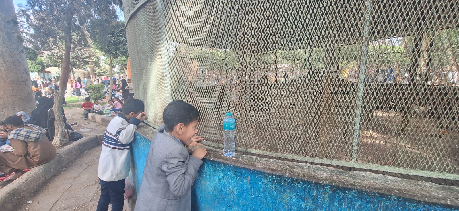 الاطفال فى حديقة الحيوانات