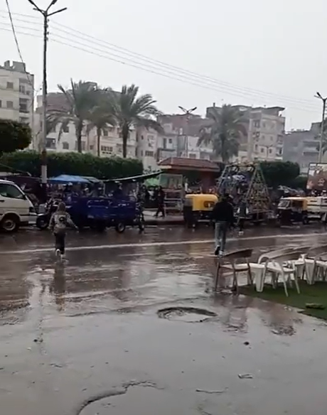 هطول  أمطار غزيرة  بدسوق