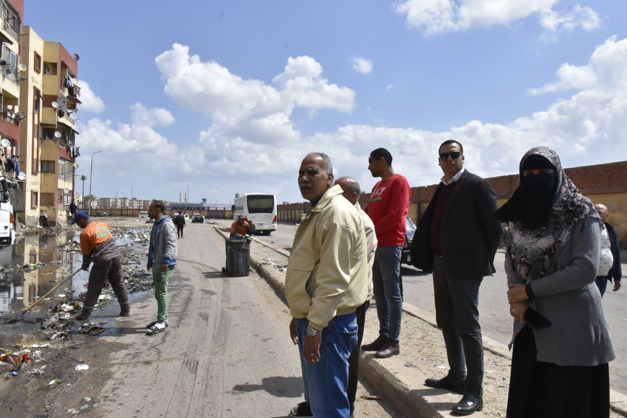 متابعة الاعمال  لرفع المياه