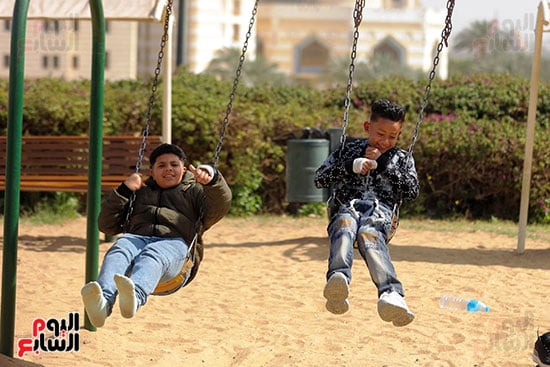 فرحة الصغار بحديقة الأزهر أيام عيد الفطر