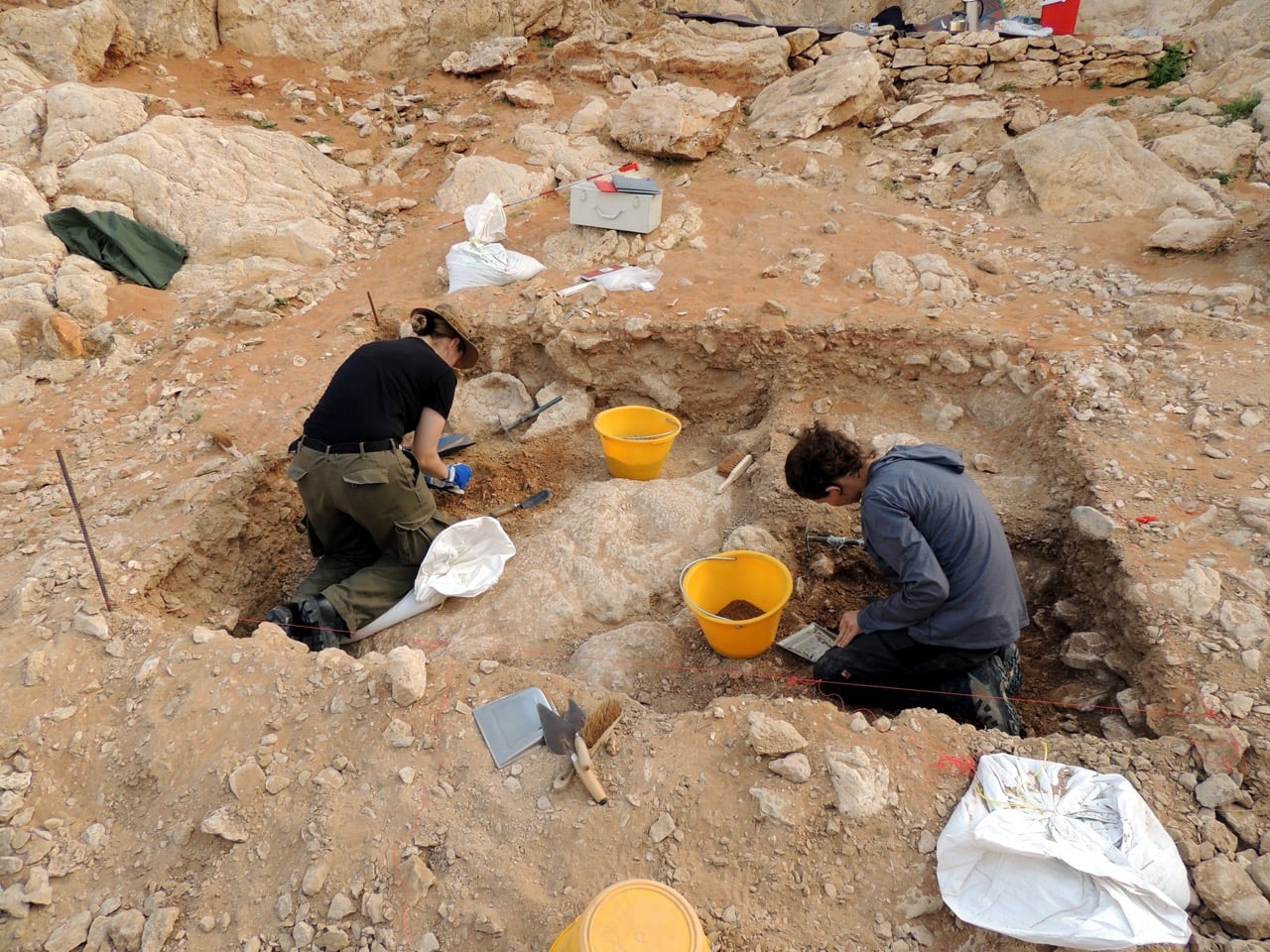 أعمال تنقيبية سابقة في موقع الفاية