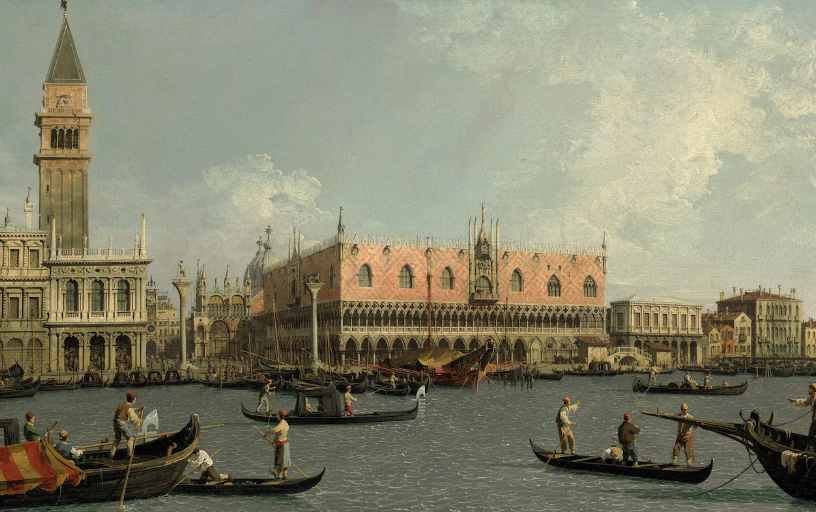 البندقية في لوحة كاناليتو