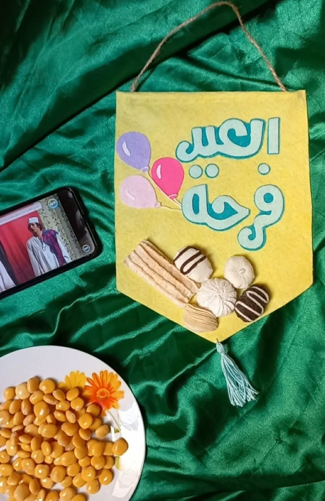 كعك العيد من القماش ورد