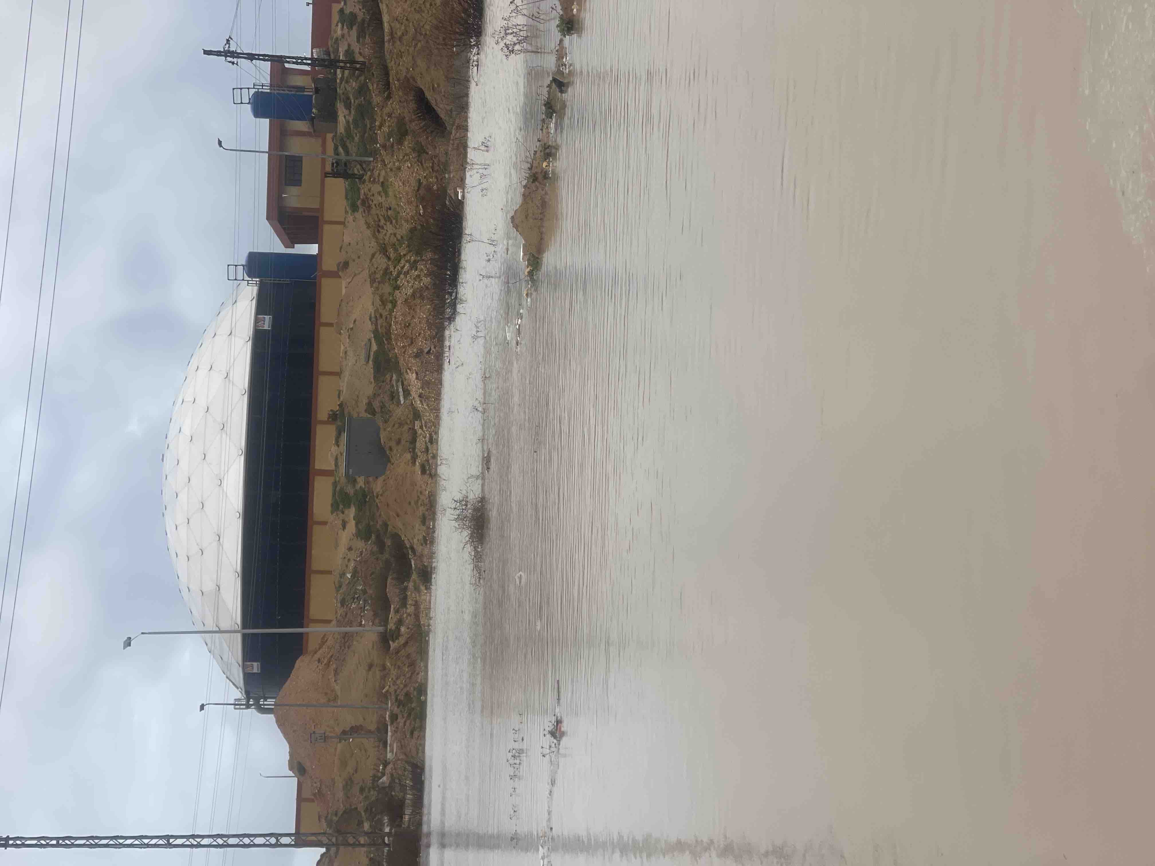 تراكم مياه الامطار نتيجة السيول 