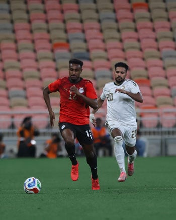 هيثم حسن خلال مباراة السعودية هيثم حسن خلال مباراة السعودية