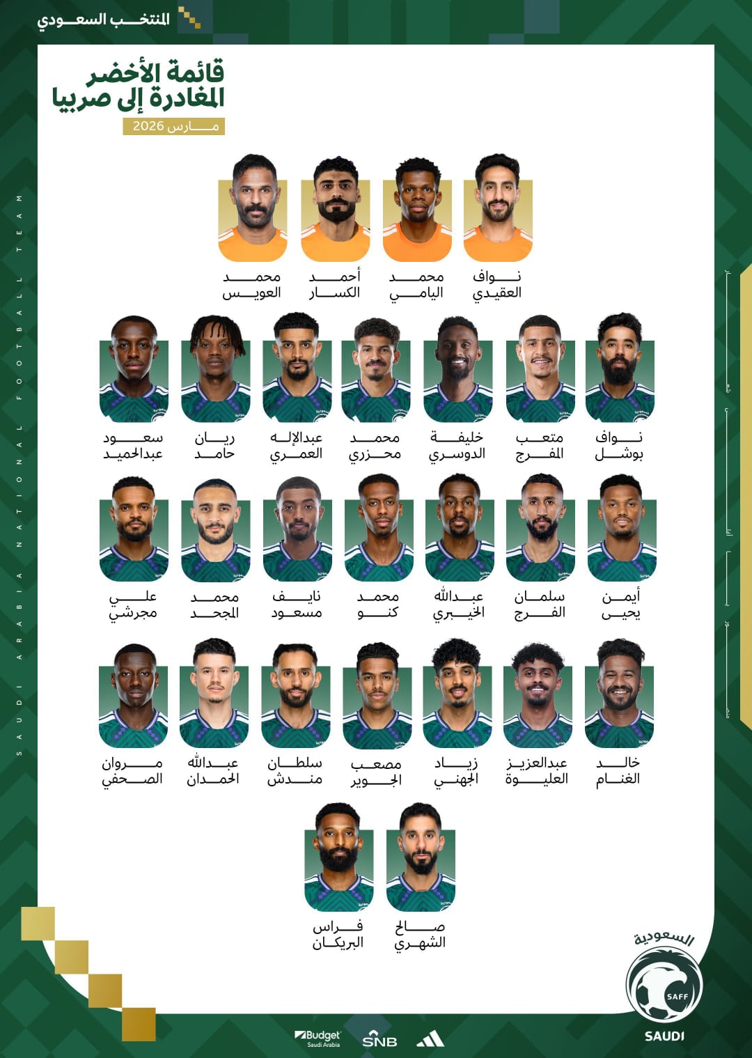 قائمة السعودية