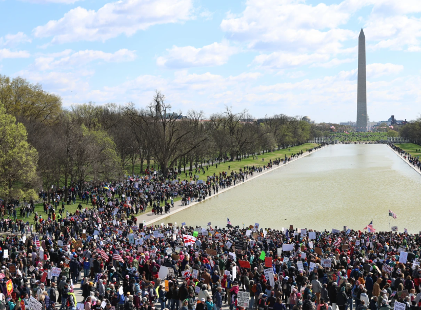 جانب من التظاهر