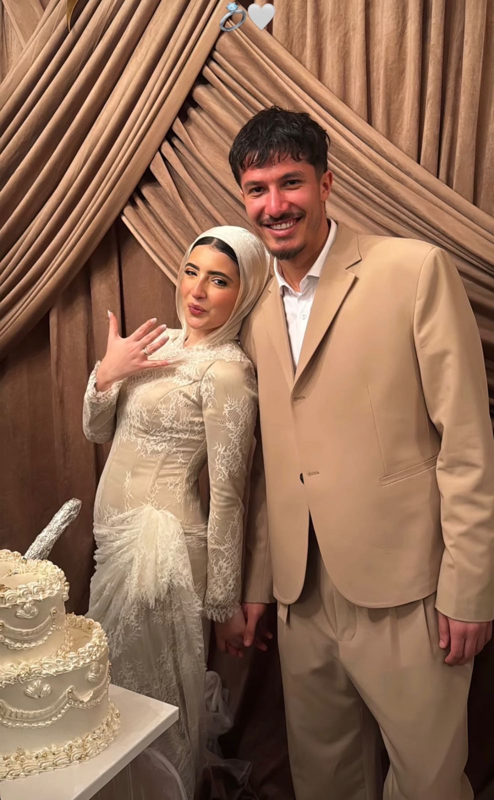 جانب من خطوبة بيراميدز