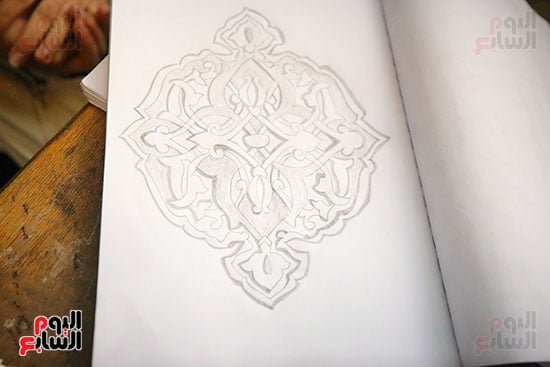 أعمال الزخرفة لخطوط بعض الطلاب