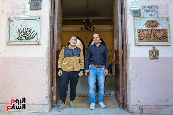 محررى اليوم السابع بمدرسة خليل أغا للخط