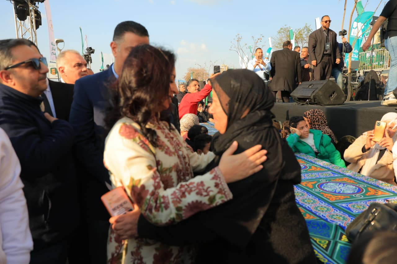 جانب من وصول وزيرة التضامن