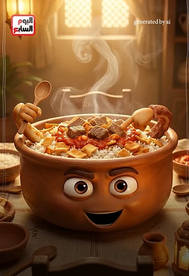 فتة بالصلصة والثوم