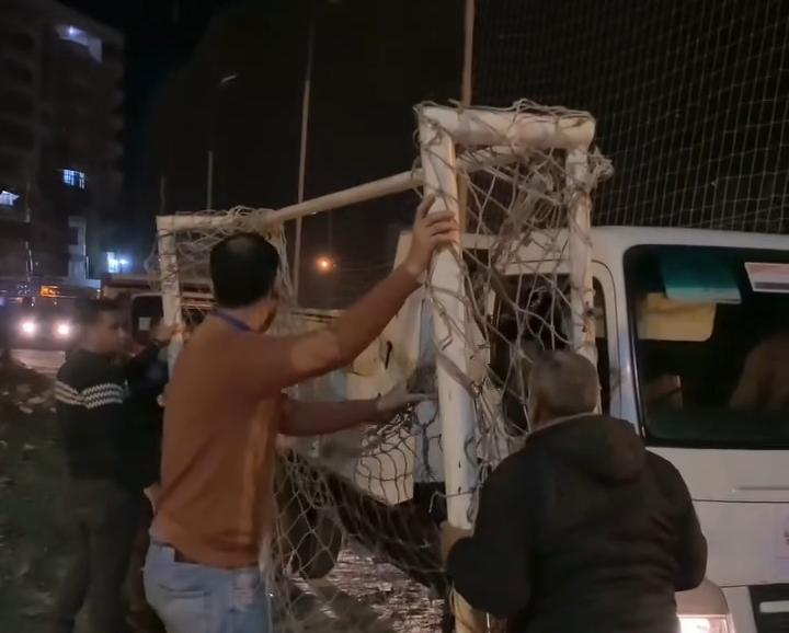 تشميع ملعب كرة قدم بكفر الدوار  (2)